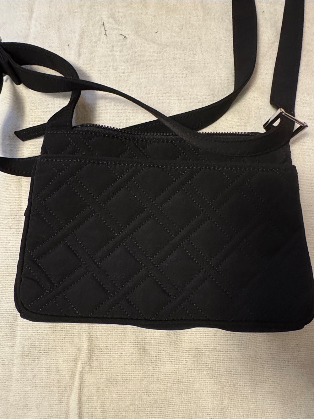 Vera Bradley Black Quilted Messenger Crossbody - Picture 3 of 12